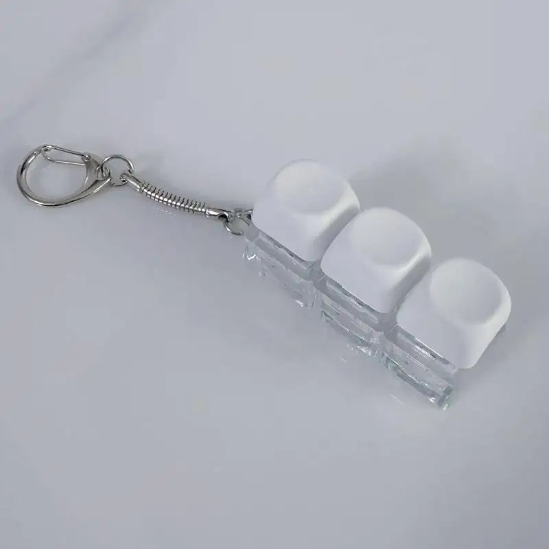 LED Keycap Keychain | 4-Key Macaron DIY Fidget Toy