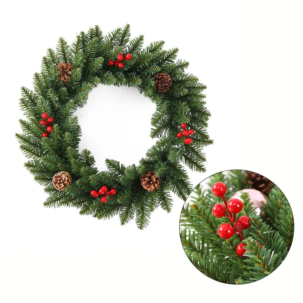 Artificial Christmas Pine Cones Wreath Door Hanging-Christmas-Decoration Party Household Wedding Party Decoration-Supplies Oasis Select