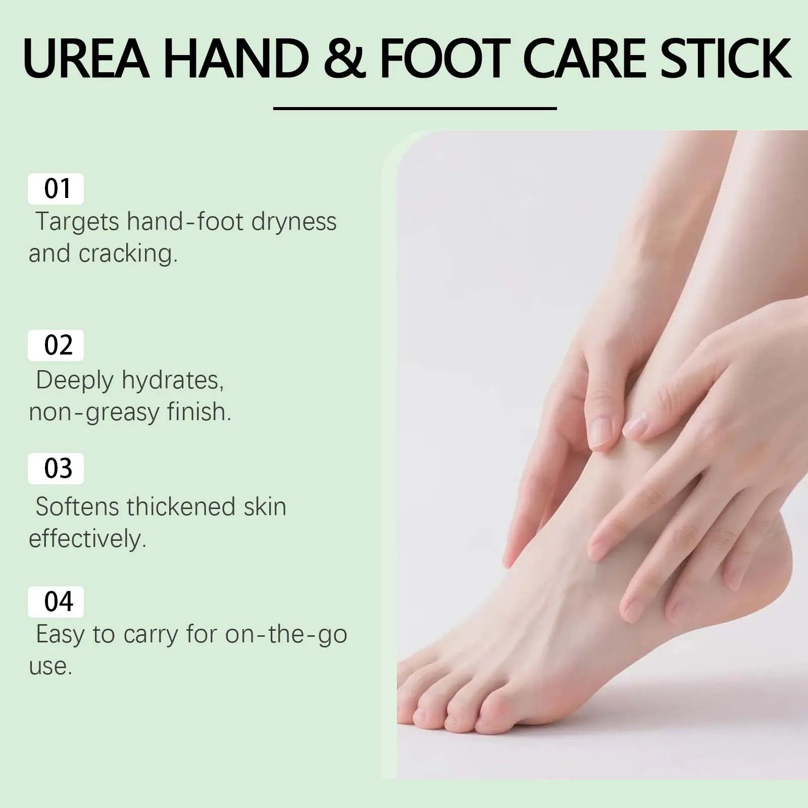 60% Urea Hand & Foot Care Stick Moisturizing Balm for Dry Rough Skin Gentle Exfoliation Softening Skin Cracked Heel Repair Care Oasis Select