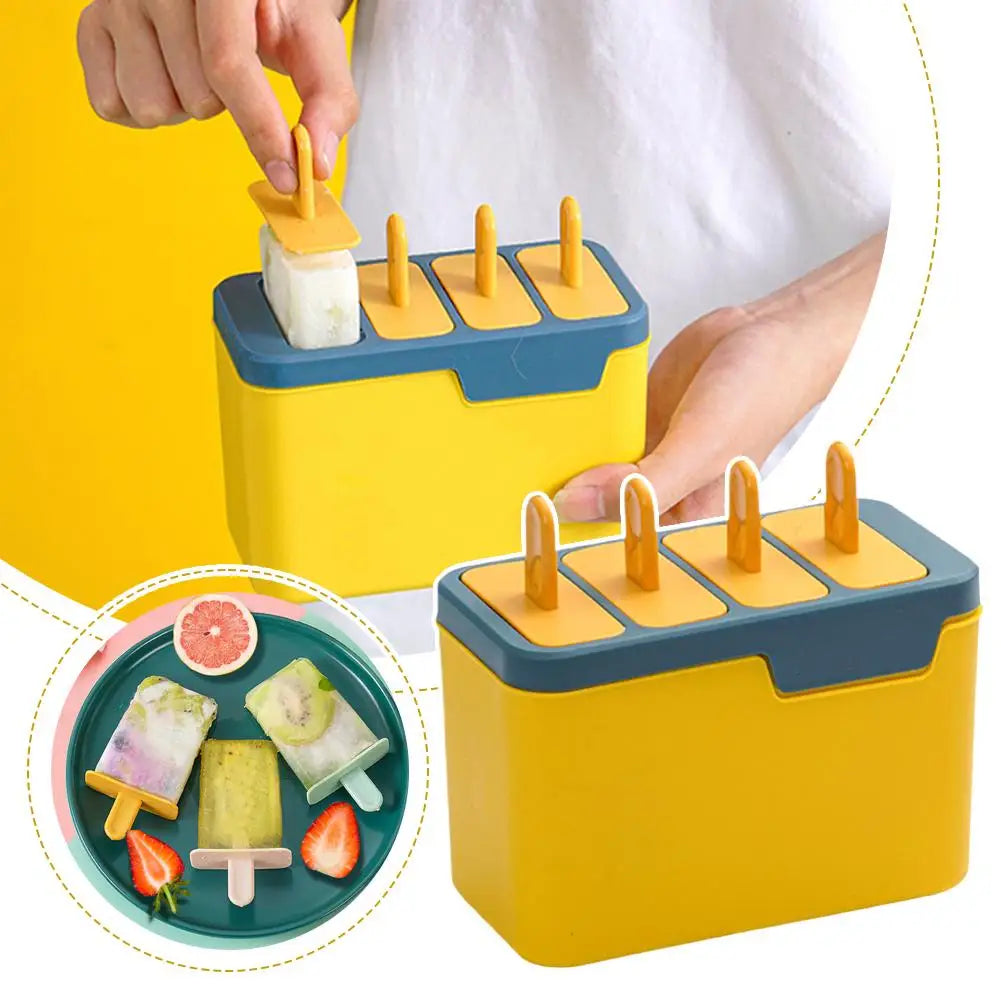 Ice Cream Popsicle Mold DIY Ice Cream Machine Homemade Ice Box Lid Easy-Release Ice Pop Molds Homemade Ice Cream Molds Oasis Select