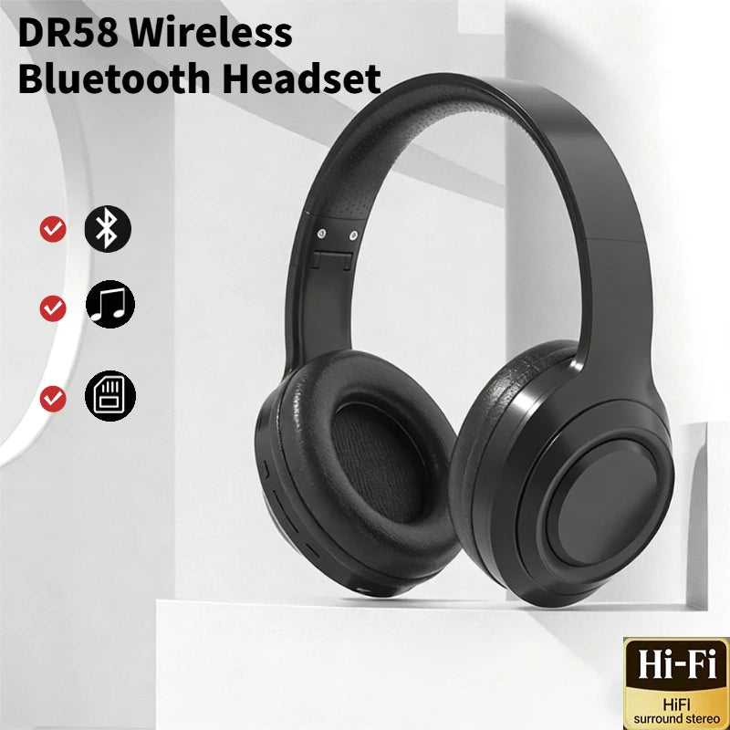 Bluetooth 5.3 Headsets Gaming Headphones Dual Mode Wireless Earphones Foldable Noise Reduction Music Headsets For iPhone Xiaomi Oasis Select