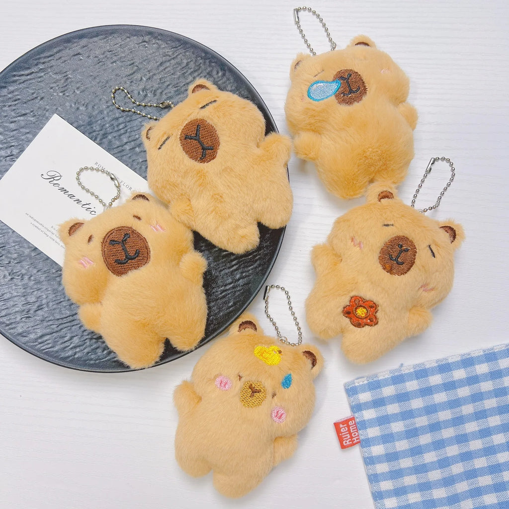 Capybara Plush Keychain – Squeaky Cute Bag Charm | 1–10 PCS