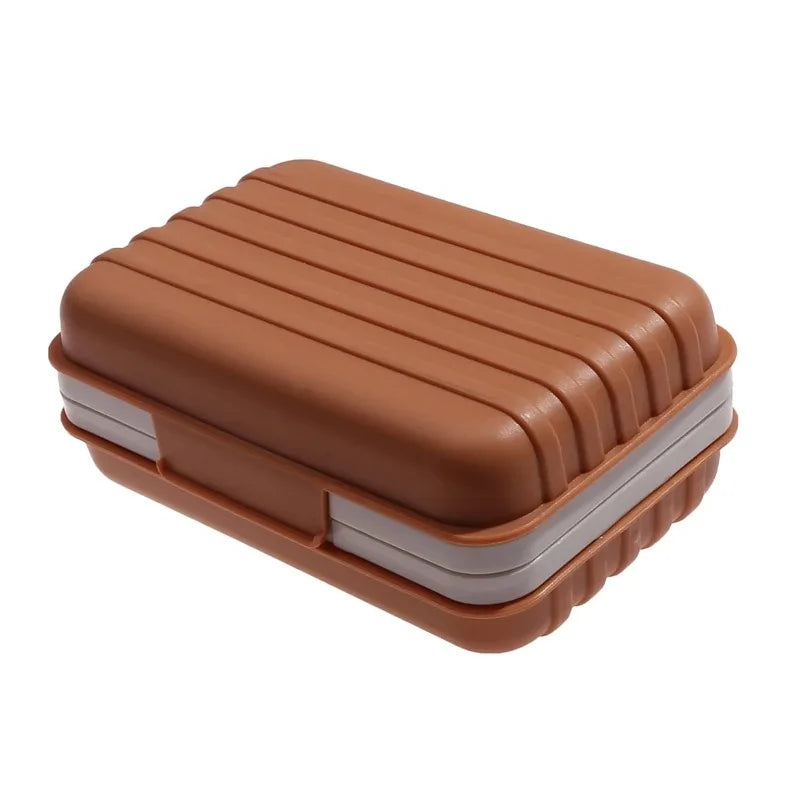 Compact Soap Dish with Lid Keeps Dry for Bathroom Travel Home Essentials Soap Holder Tray Bathroom Accessory Container Oasis Select 1PC Orange