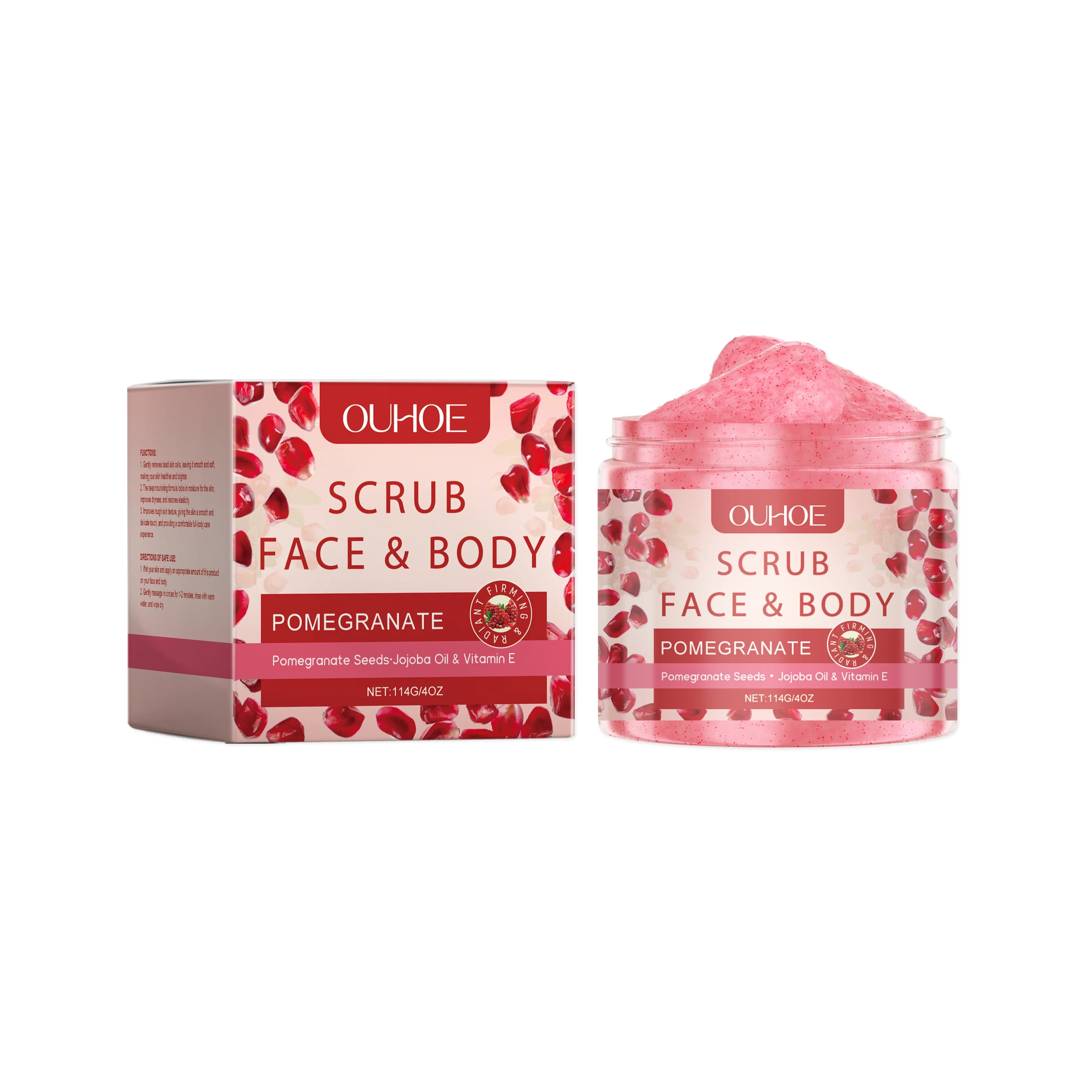 Pomegranate & Shea Butter Exfoliating Body Scrub 114g Exfoliating Body Scrub Oasis Select Pomegranate