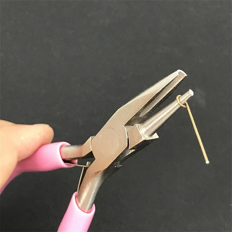1Pc Pink Professional Round Concave Pliers High Quality Carbon Steel Plier Used for DIY Jewelry Making Manual Jewelcrafting Tool Oasis Select