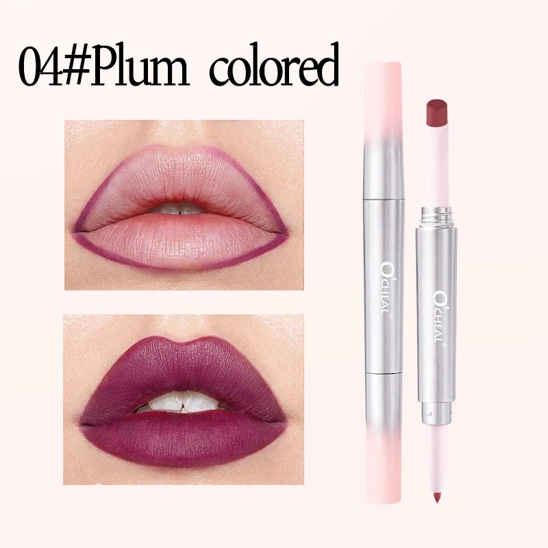 OCHEAL 2-in-1 Matte Lip Liner & Lipstick Pen – Long-Lasting