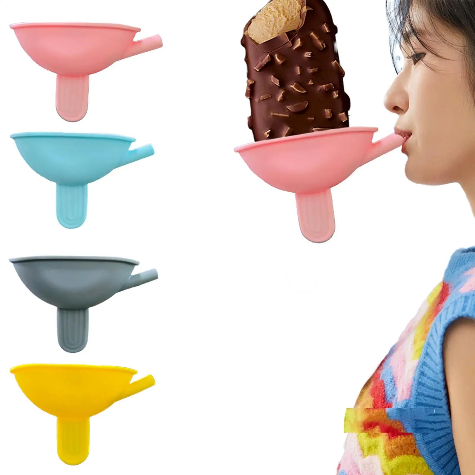 Portable Drip Proof Ice Cream Holder Lightweight Ice Pop Protectors Ice Cream Bracket Cartoon Style Anti-drip Tray Holder Oasis Select