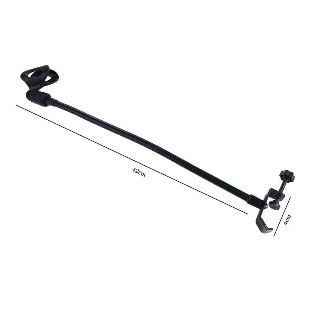 Iron Desk Mic Stand Universal Hose Shelves with Heavy Duty Desk Clamp Microphone Stand Mic Clip Holder Mic Arm Desk Mount Oasis Select