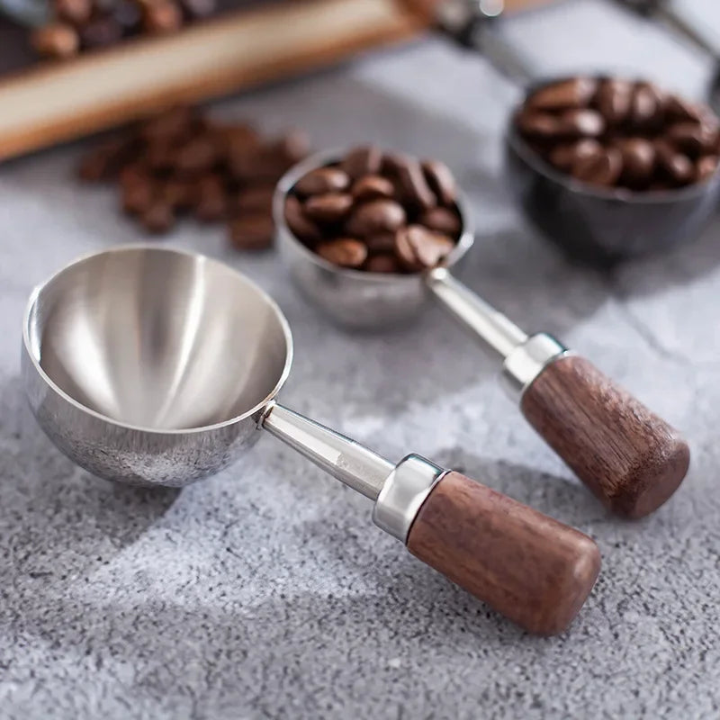 Wooden Measuring Spoon Scoop with Long Handle Bar Kitchen Household Tools High Baking Tool Coffee Powder Measuring Spoon Oasis Select