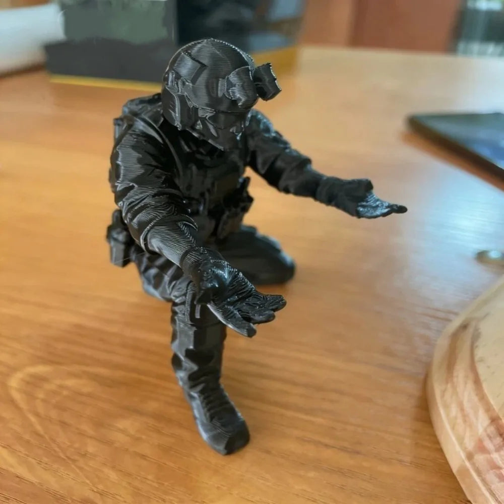 Unique Soldier Pen Holder Plastic Special Forces Figure 3D Printed Pen Stand Stationery Pencils Desk Organizer Desktop Decor Oasis Select Black