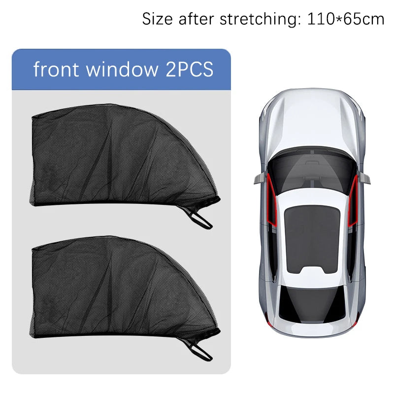 2pcs Car Sun Shade Styling Accessories Auto UV Protect Curtain Side Window Sunshade Mesh Sun Visor Protection Window Films Oasis Select A