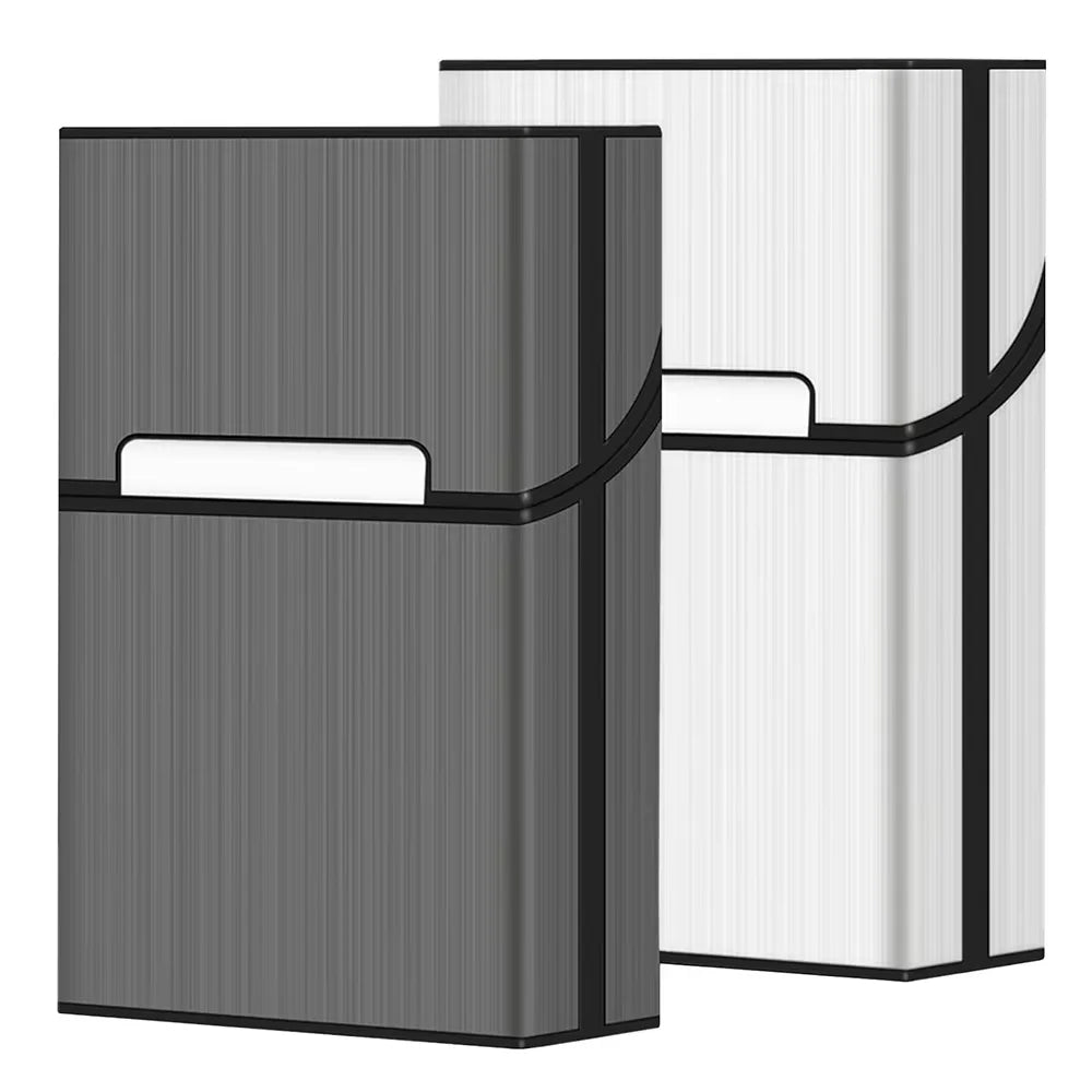 Portable Slim Aluminum Cigarette Case Regular King Size Plastic Cigar Tobacco Holder Box Storage Container Smoking Accessories Oasis Select