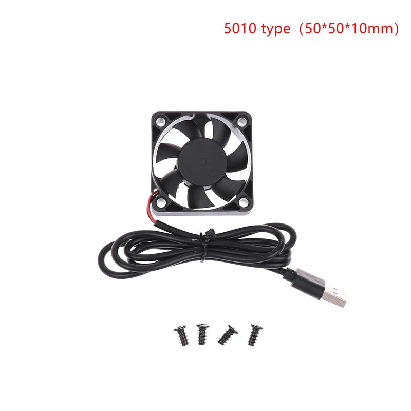 5V Brushless Cooling Fan USB Router Fan Computer Case TV Box Cooling Case 50mm 80mm 90mm 120mm PC DIY Cooler Desktop Fan Oasis Select 5015 type