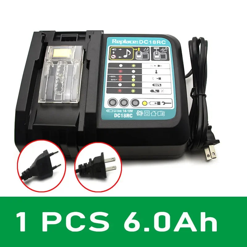 For Makita 18V 6Ah8Ah12Ah Battery Rechargeable Battery 18650 Lithium-ion Cell Suitable For Makita Power Tool Oasis Select charge
