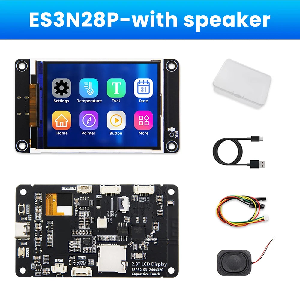 ESP32-S3 ESP32 S3 2.8-inch TFT Module Touch Screen Development Board with WiFi Bluetooth Smart AI Display 240x320 IPS Screen Oasis Select no touch