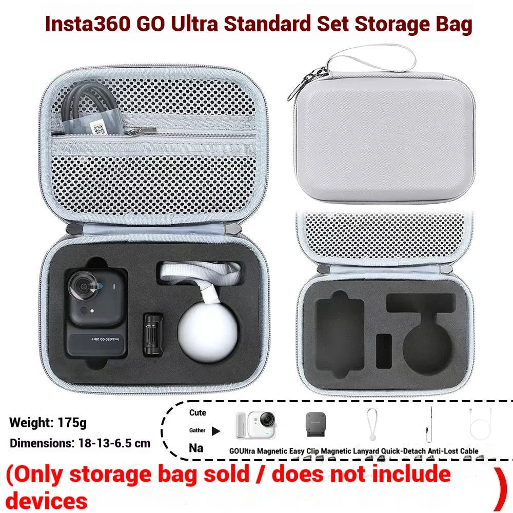 Insta360 GO Ultra Carrying Case | Portable PU Storage Bag