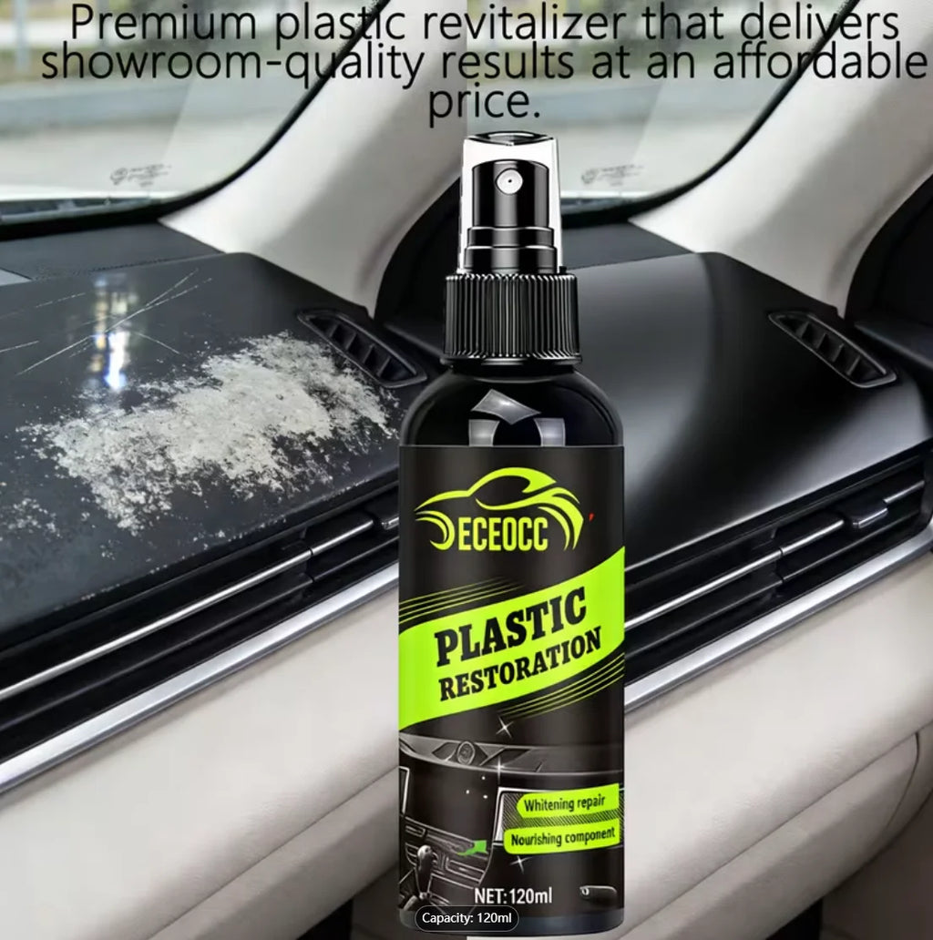 Auto Plastic, Leather & Tire Restoration Spray | Long-Lasting Shine Car Restoration Spray Oasis Select