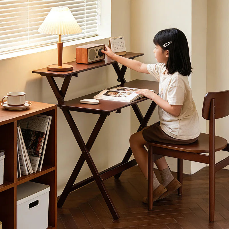 Folding table Rectangle desk Computer table Bedroom Home bedside table Desk worktable Small apartment dining table Oasis Select