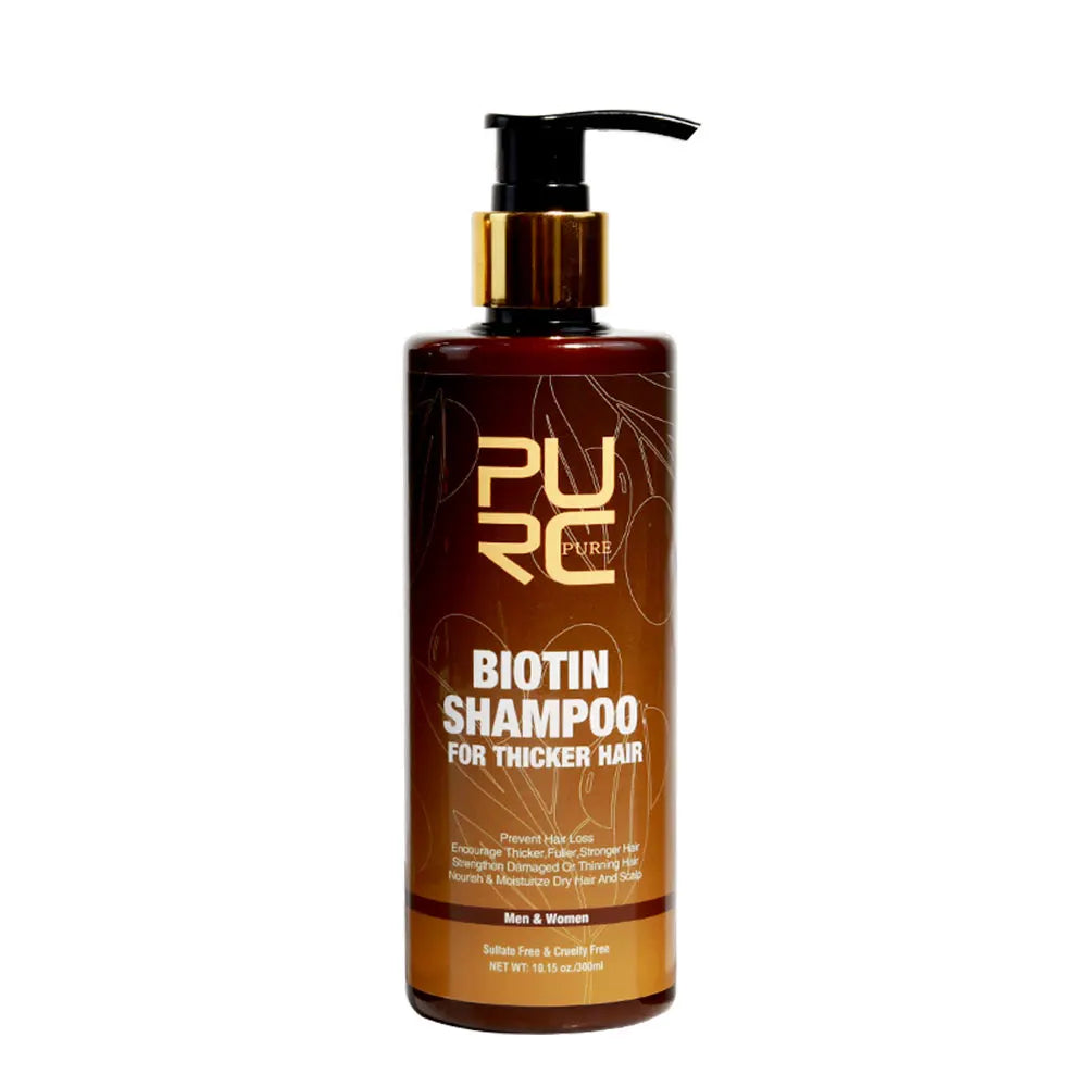 PURC Biotin Hair Growth Shampoo, Conditioner & Oil Set Hair Growth Set Oasis Select 300ml Shampoo 1