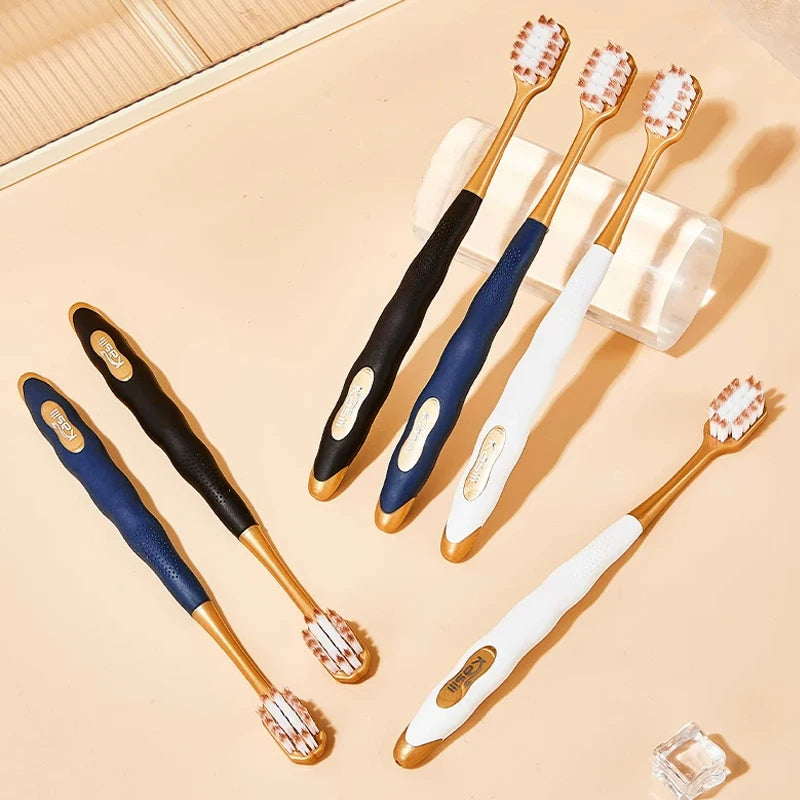 6-Pack Adult Soft Toothbrushes – Wide Head Gum Protection Manual Toothbrush Set Oasis Select