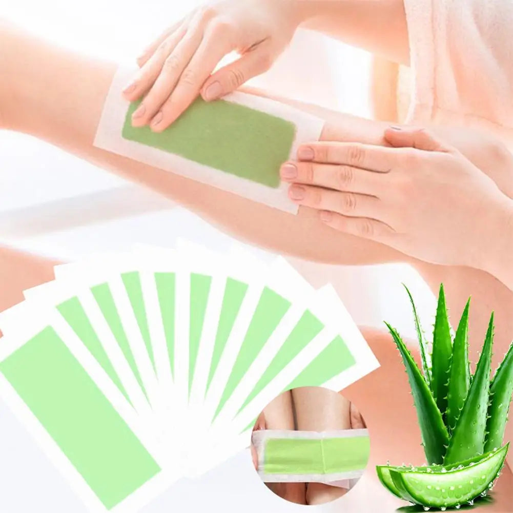 30PCS/Box Depilatory Wax Strips For Painless Hair Removal Wax Paper Cold Wax Strips Paper For Face Neck Arm Leg Body Beauty Tool Oasis Select