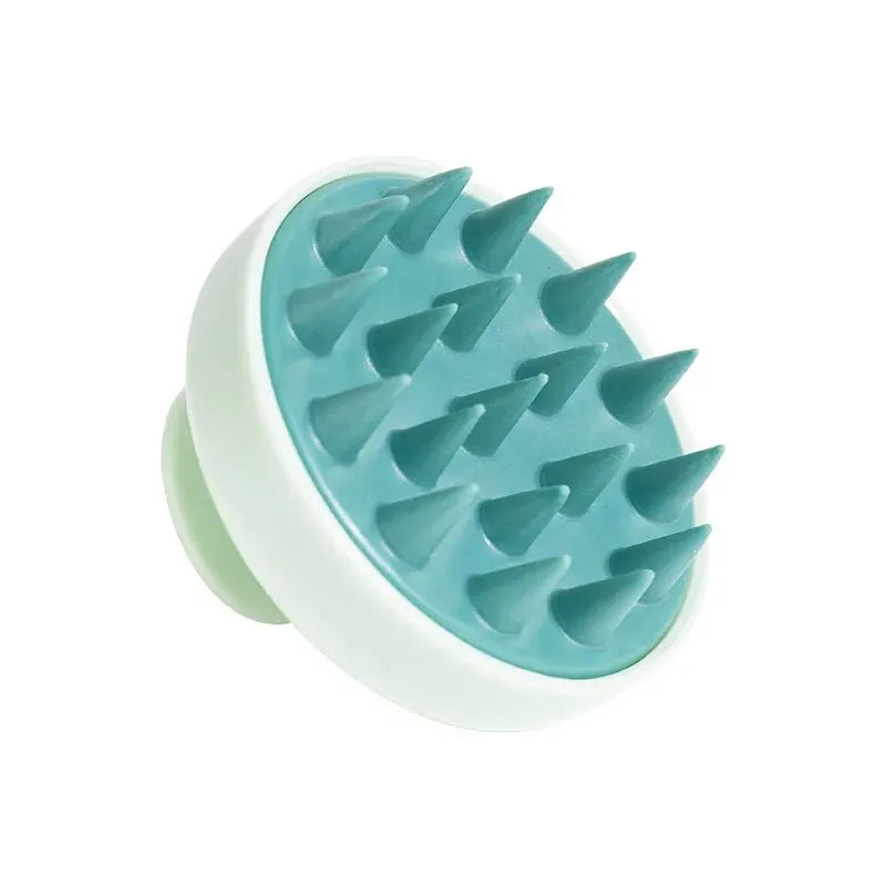 Silicone Shampoo Brush Head Scalp Massage Comb Hair Washing Comb Body Massage Brush Bath Shower Brush Salon Hairdressing Tool Oasis Select 266-Green
