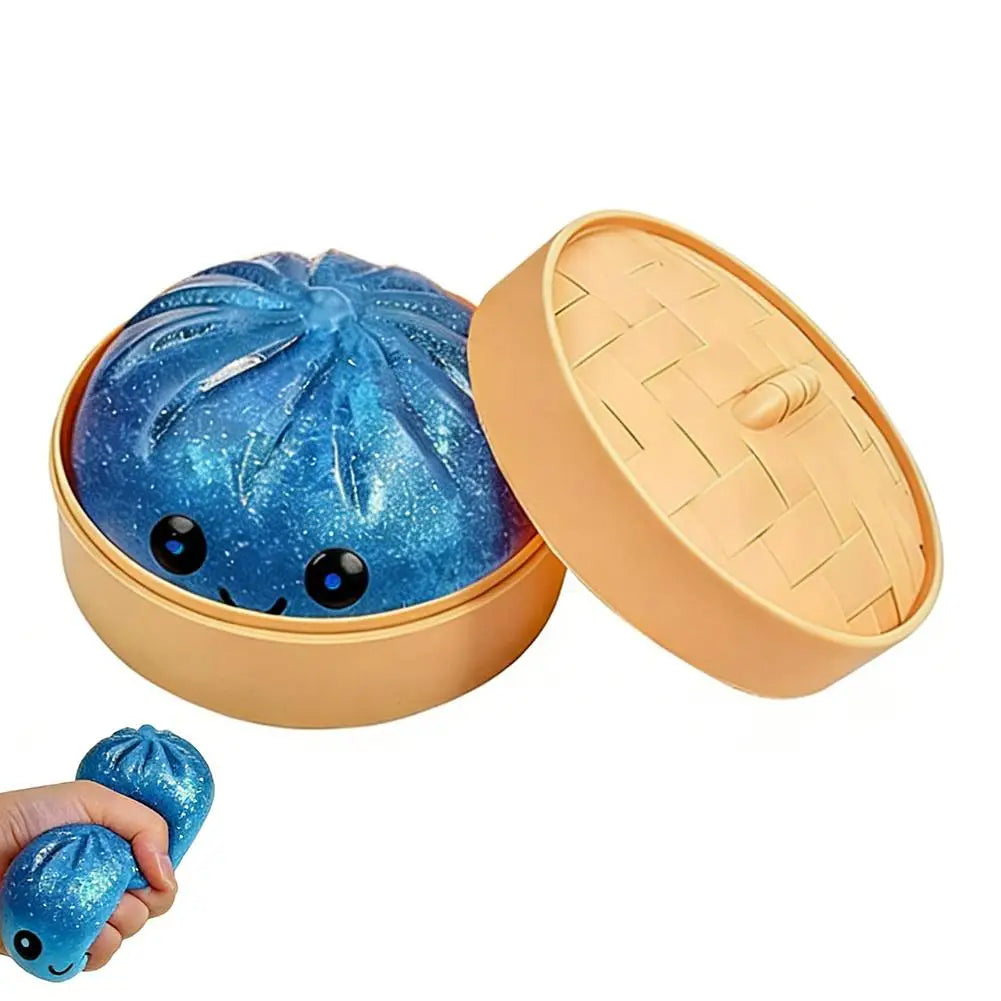 Glitter Dumpling Squish Fidget Toy – Squishy Steamed Bun Ball