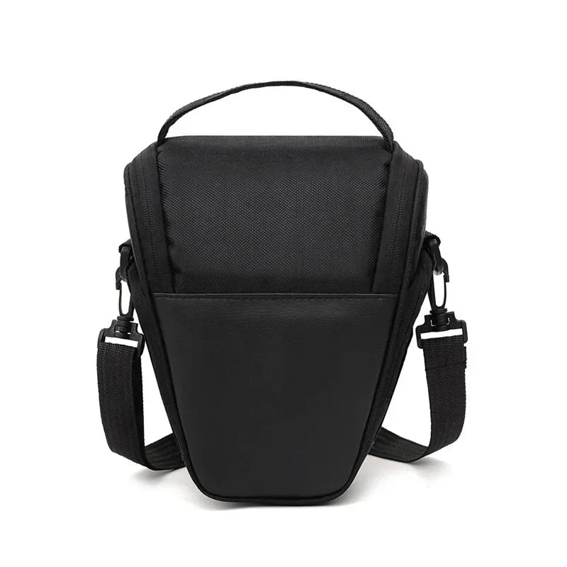 Waterproof Triangle DSLR Camera Bag - Nylon Shoulder Pouch for Canon Nikon - Compact Outdoor Photography Gear Oasis Select Black