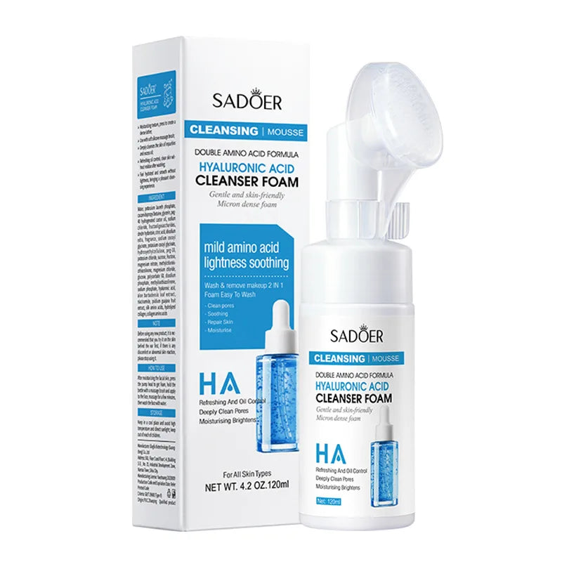 Q10 Vitamin C Facial Cleanser – Brightening Foam Face Wash Facial Foam Cleanser Oasis Select HYALURONIC ACID