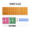 M.2 SSD NVMe Heat Sink M2 2280 Solid State Hard Disk Aluminum Heatsink Gasket with Silicone Thermal Pad PC Accessories Oasis Select Gold