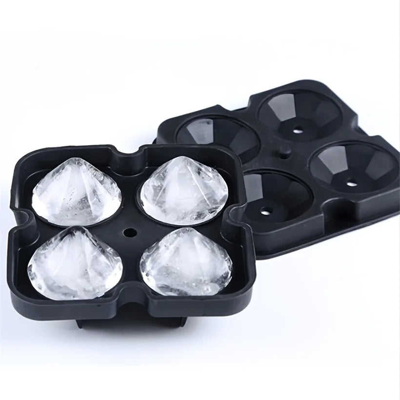Ice Molds - Silicone Ice Cube Tray With Lid - Fill and Release Ice Maker - Great for Parties and Events (Diamond) Oasis Select