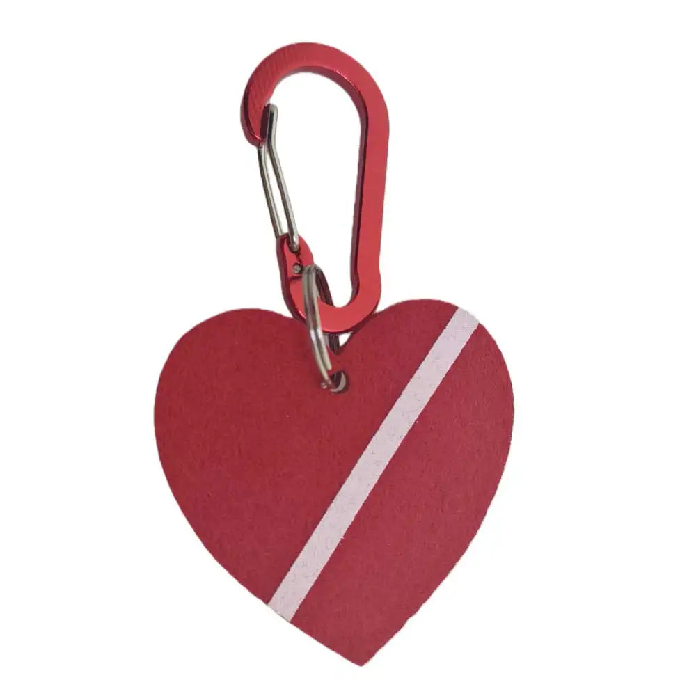 3pcs Recycled Dive Bag Keyring with Aluminum Alloy Snap Hook Diving Backpack Suitcase Shark Heart Key Ring Scuba Diver Gift Oasis Select