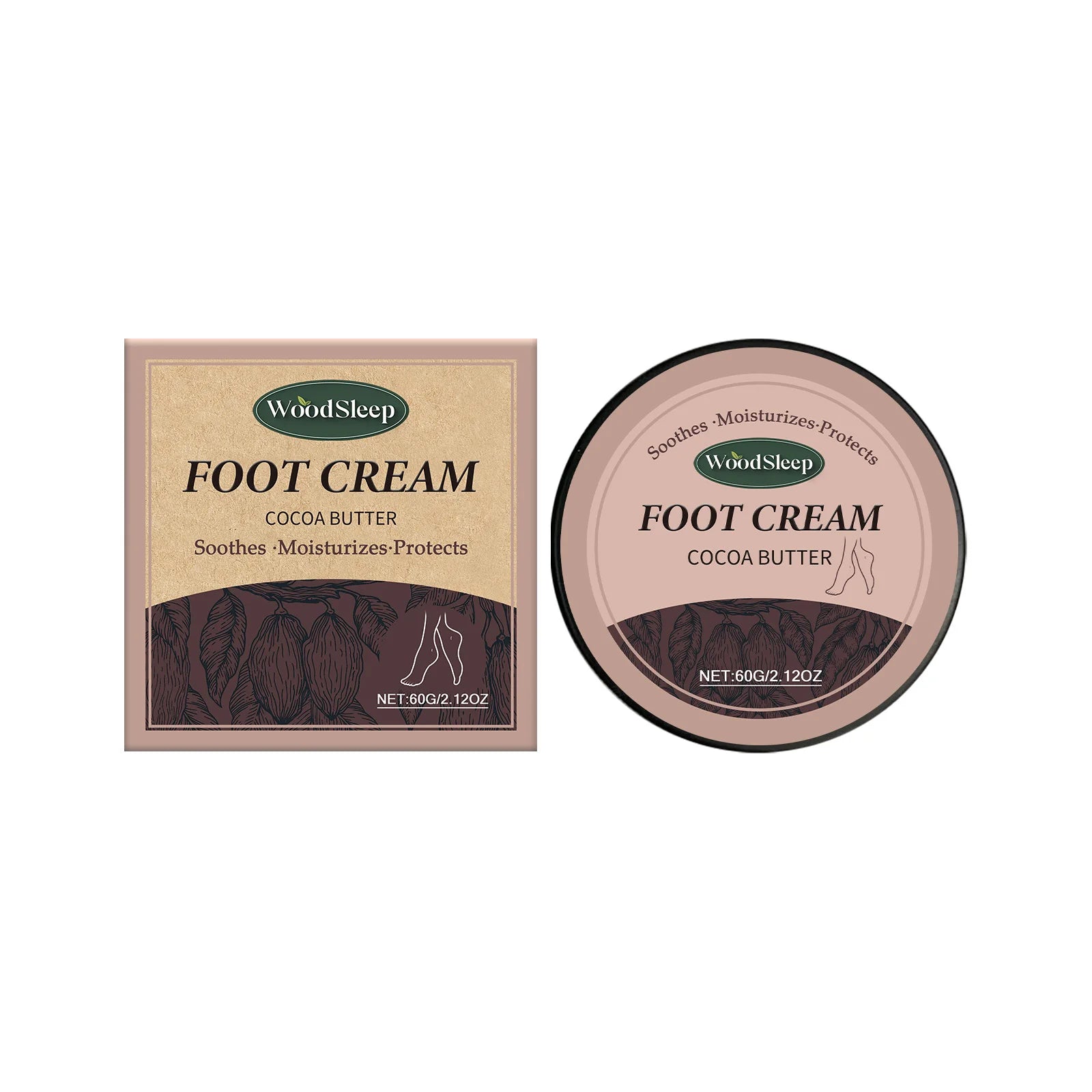 WOODSLEEP Exfoliating Foot & Hand Cream – Moisturising 60g