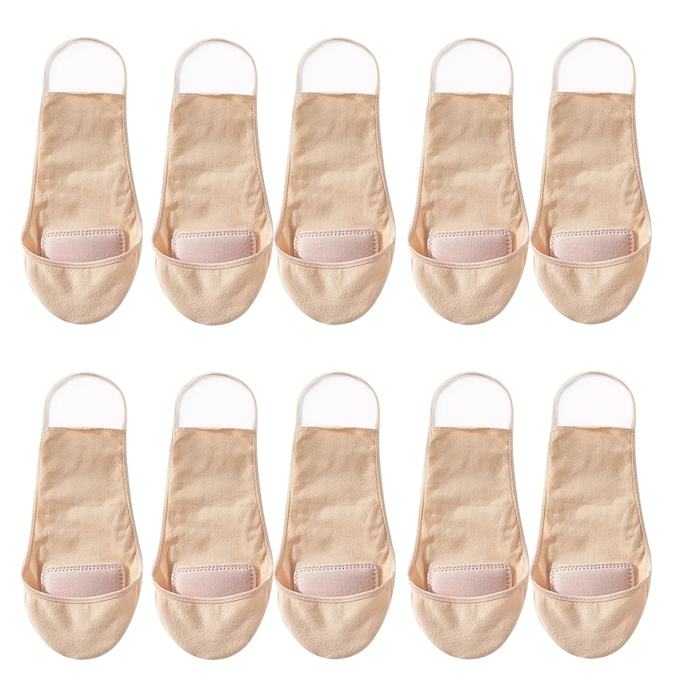 5 Pairs Women Invisible Boat Socks, summer thin shallow mouth design. Anti-slip half sole, heel drop-proof, comfortable socks Oasis Select