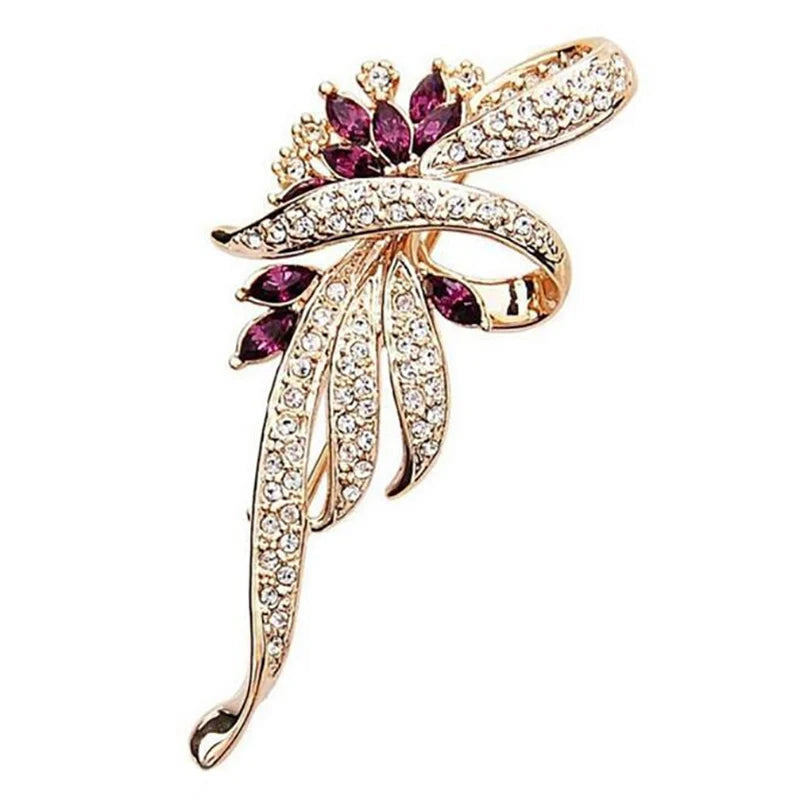 Brooch Pin Diamond Corsage High-end Women's Delicate Corsage Suit Pin Holiday Gifts Oasis Select Gold