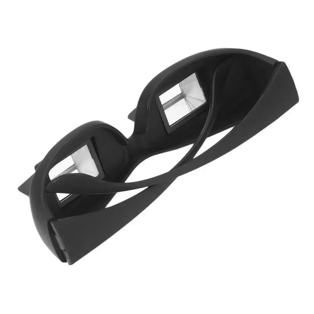 Lazy Eyeglasses Lazy Reading Glasses Prismatic Horizontal Glasses Lying Down Bed Reading Watching HD Readers Glasses Oasis Select black