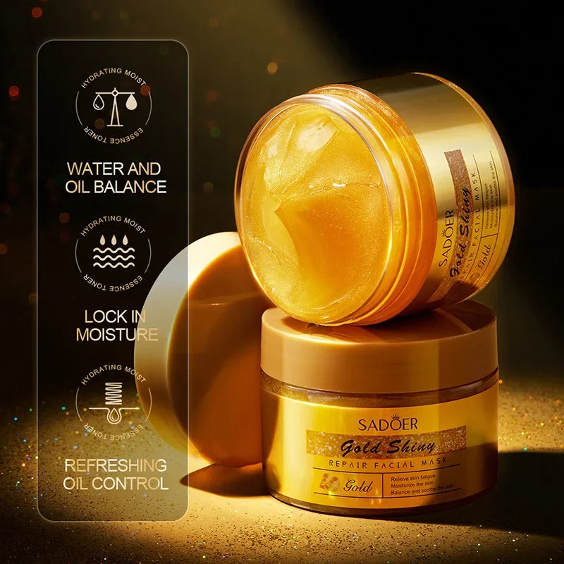 24K Gold Serum Cream Sleeping Mask Repair for Night Whitening Sleeping Beauty Mask Gel Cream Moisturizing Whitening Anti-wrinkle Oasis Select