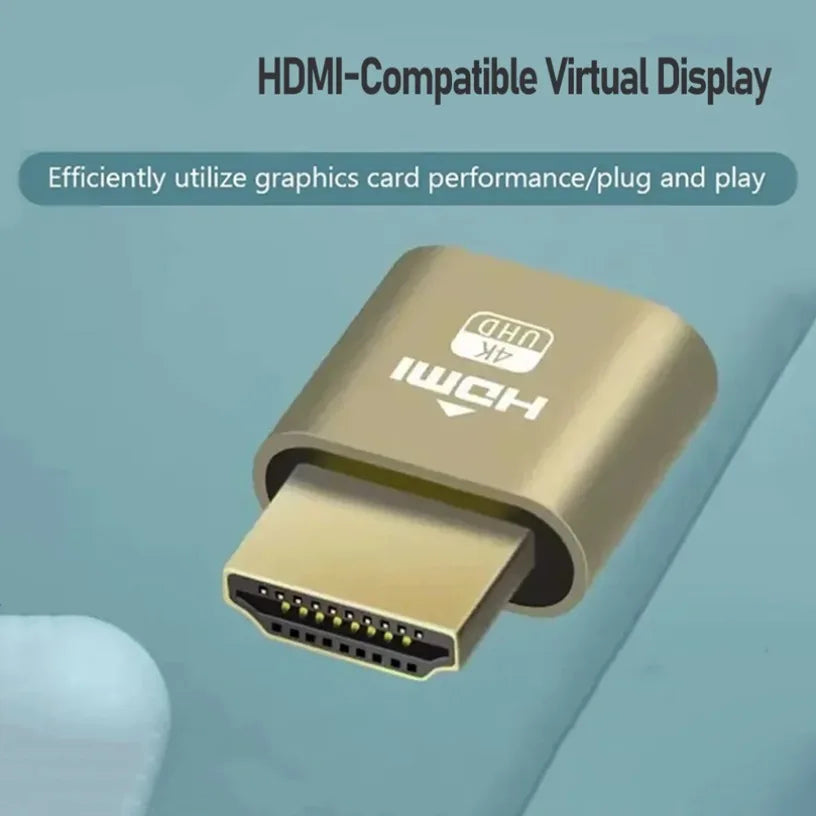 Dummy Plug Virtual Display Headless Ghost Display Emulator HDMI-compatible 4K DDC EDID Dummy Emulator Adapter Oasis Select