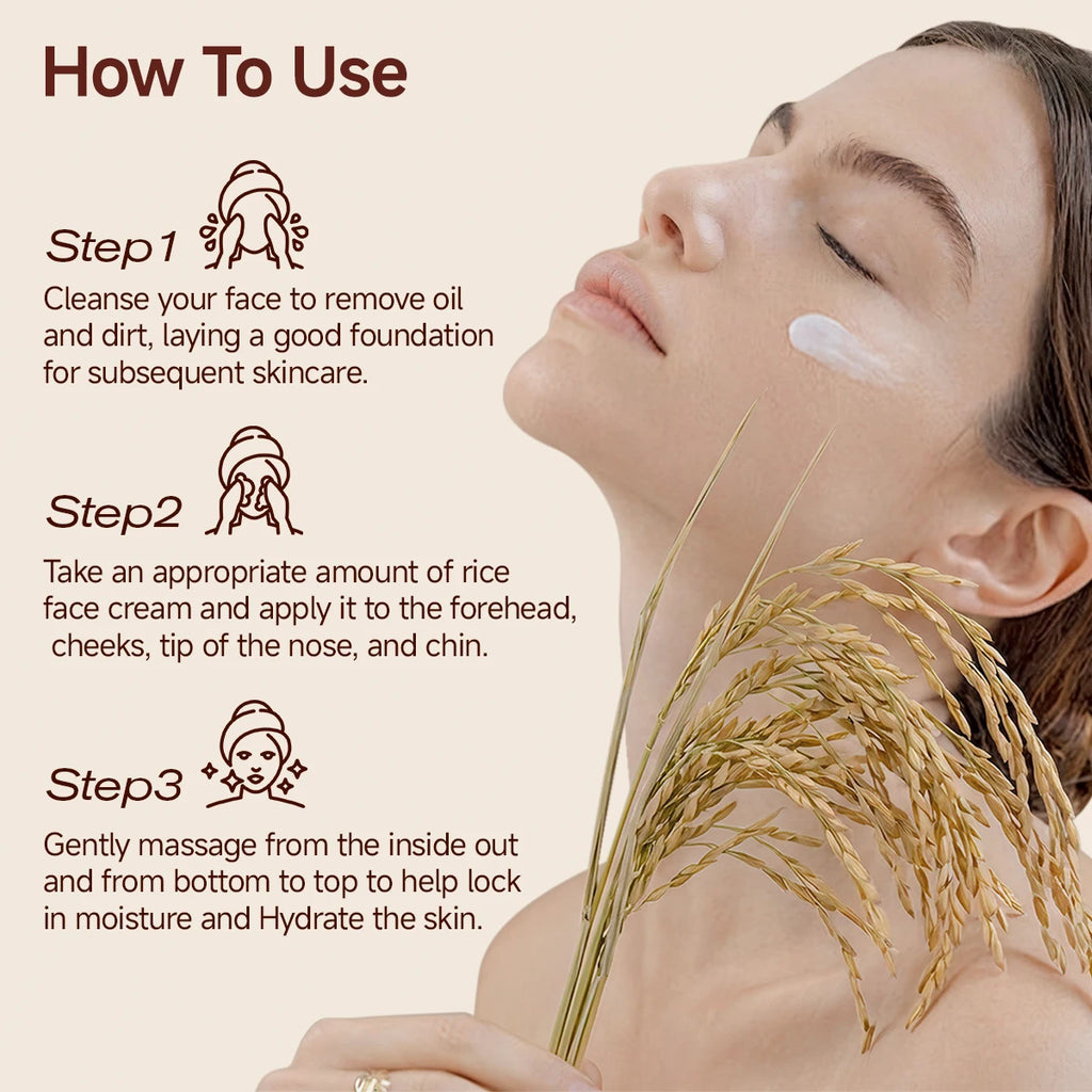 Rice Cream, Refines Pores, Deeply Brightens Skin Tone, Enhances Glow, Makes Skin Look Lighter, Brighter, or More Radiant Oasis Select