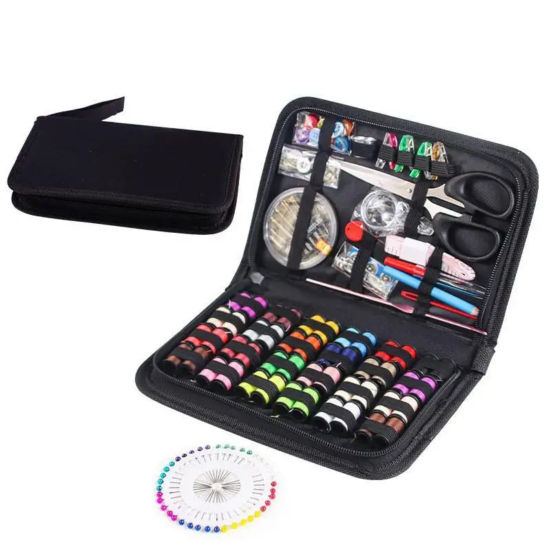 86/172pcs Sewing Kit With Threads Needles Scissors Tape Measure Buttons Storage Bag Portable Travel Sewing Box Tools Oasis Select
