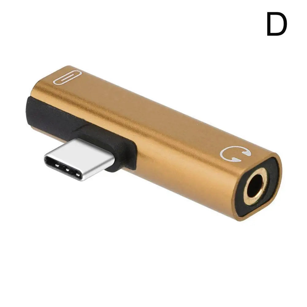 2-in-1 USB-C to 3.5mm Audio Adapter & Type-C Charging Cable
