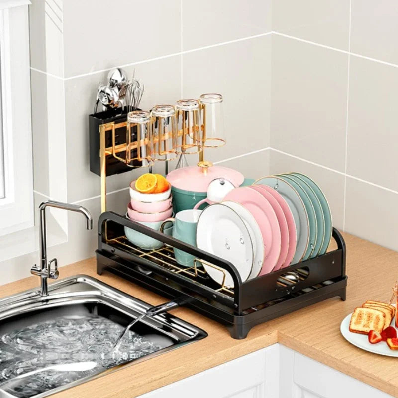 Kitchen Drying Rack Drain Rack Next to Dishwasher Tableware Storage Rack Cup Rack Cutlery Dish Rack Oasis Select