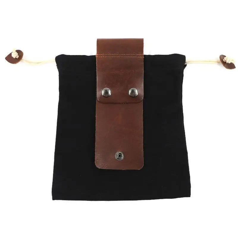 Portable Outdoor Waist Bag Wear-resistant PU Leather Foldable Hanging Storage Pouch for Cycling Running Camping Use Oasis Select A4
