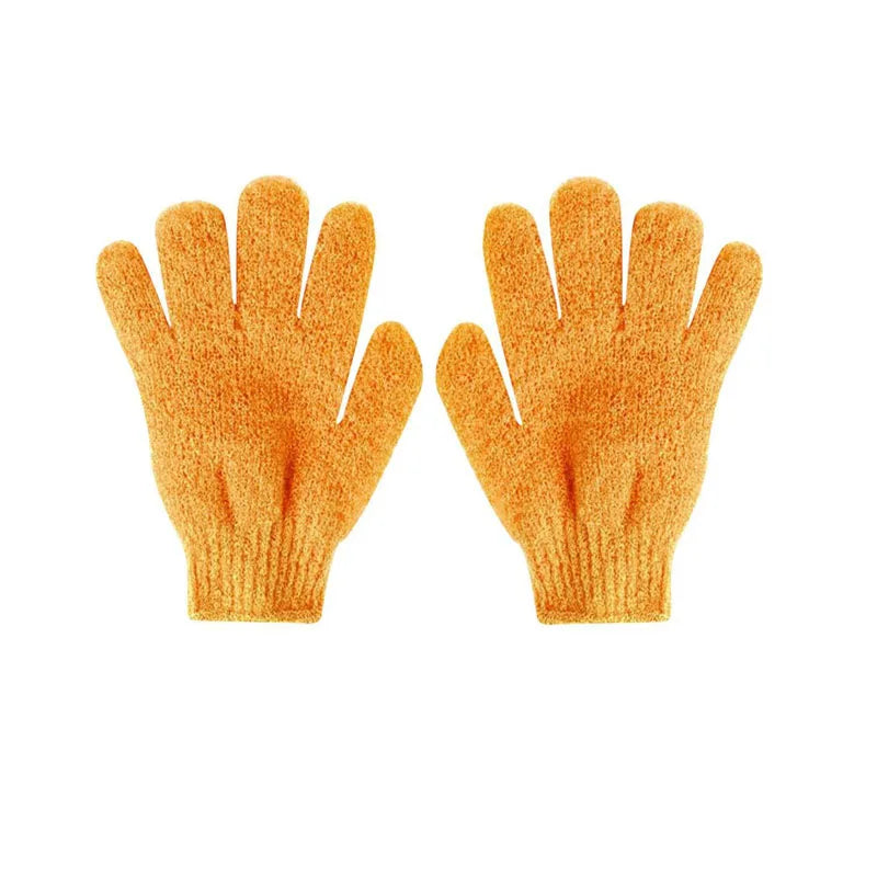 1/2/3pairs Exfoliating Bath Gloves Double Sided Bath Gloves For Beauty Spa Massage Skin Shower Scrubber Bathing Accessories Oasis Select 1pairs orange