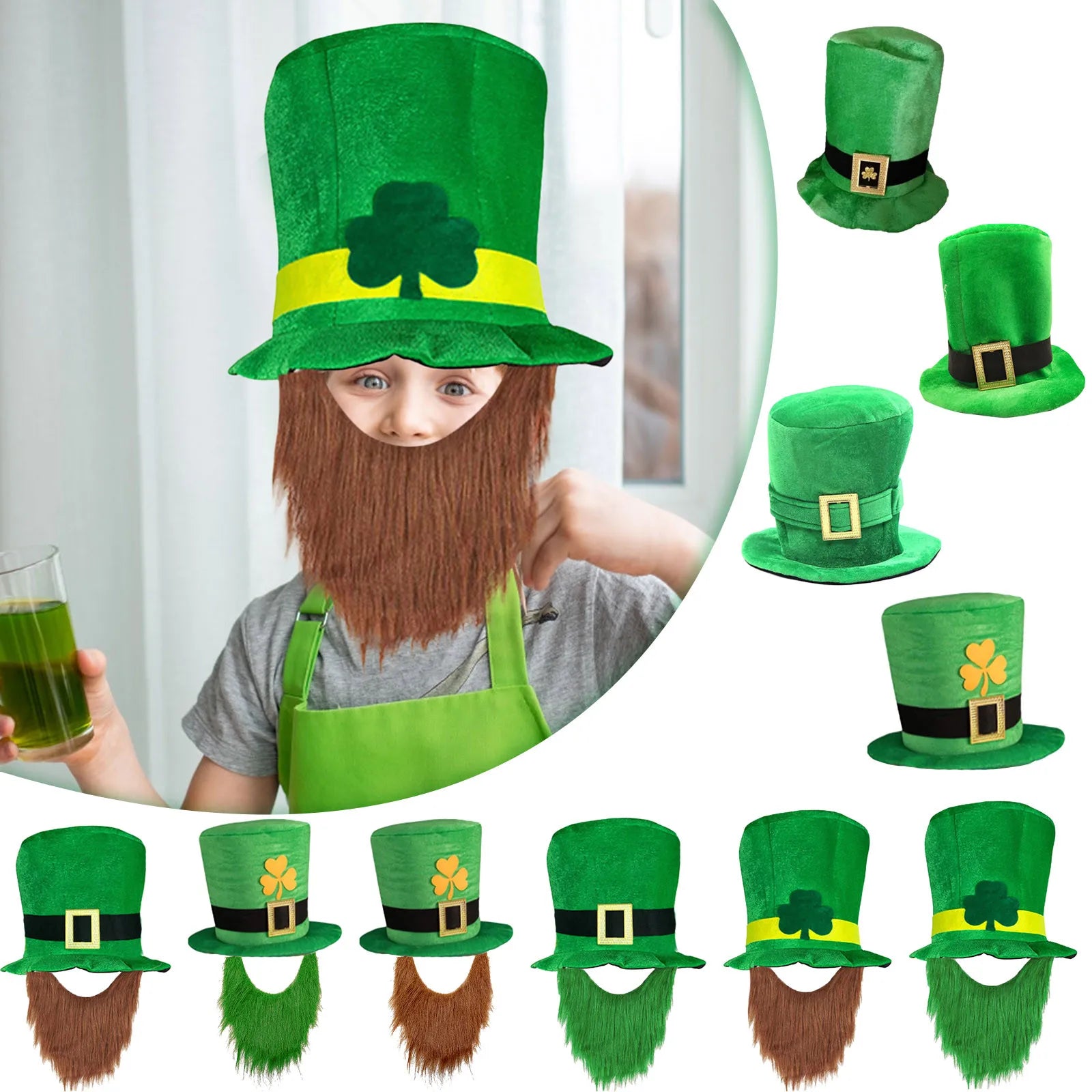 Green Leprechaun Stovepipe Hat – St. Patrick's Day Irish Top Hat Costume Hat Oasis Select