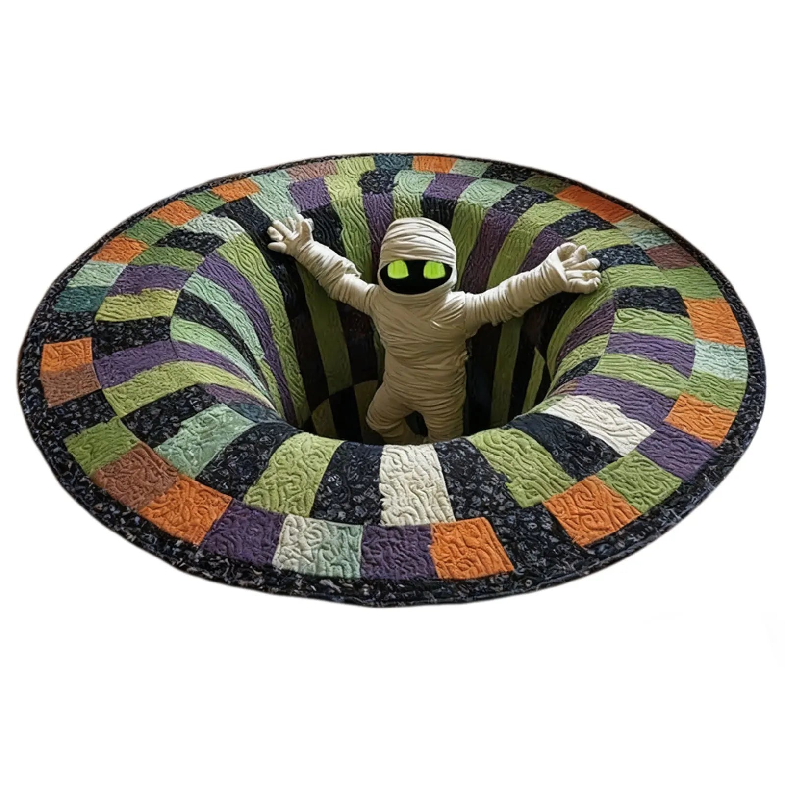 Halloween Optical Illusion Vortex Rug | Non-Slip Door Mat