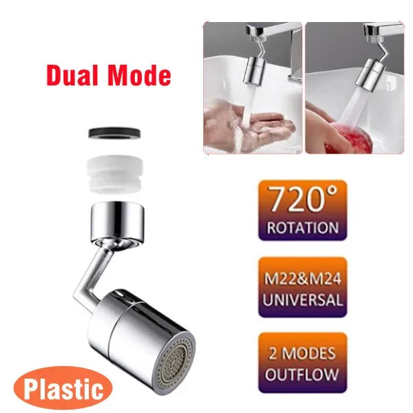720° Rotation Faucet extender Universal Splash-proof Saving Faucet Sprayer Head Bathroom kitchen Extender Adapter Oasis Select 1pcs Two Mode