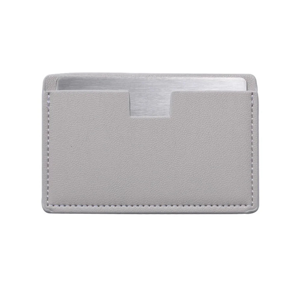 Shatterproof Pocket Makeup Mirror – PU Leather Card Size