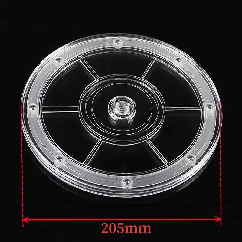 Turntable Acrylic 360 Rotating Display Stand Transparent Round Base Lazy Susan Jewelry Decor Swivel Plates Furniture Hardware Oasis Select 8 inch