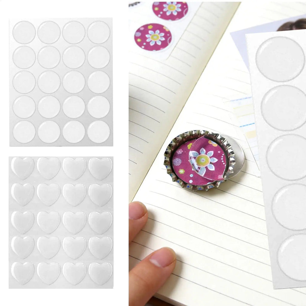 Clear Convex Decals Crafting DIY Crystal Clear Epoxy Adhesive Circles Bottle Cap Stickers Resin Patch Dots For Bottle Caps Oasis Select